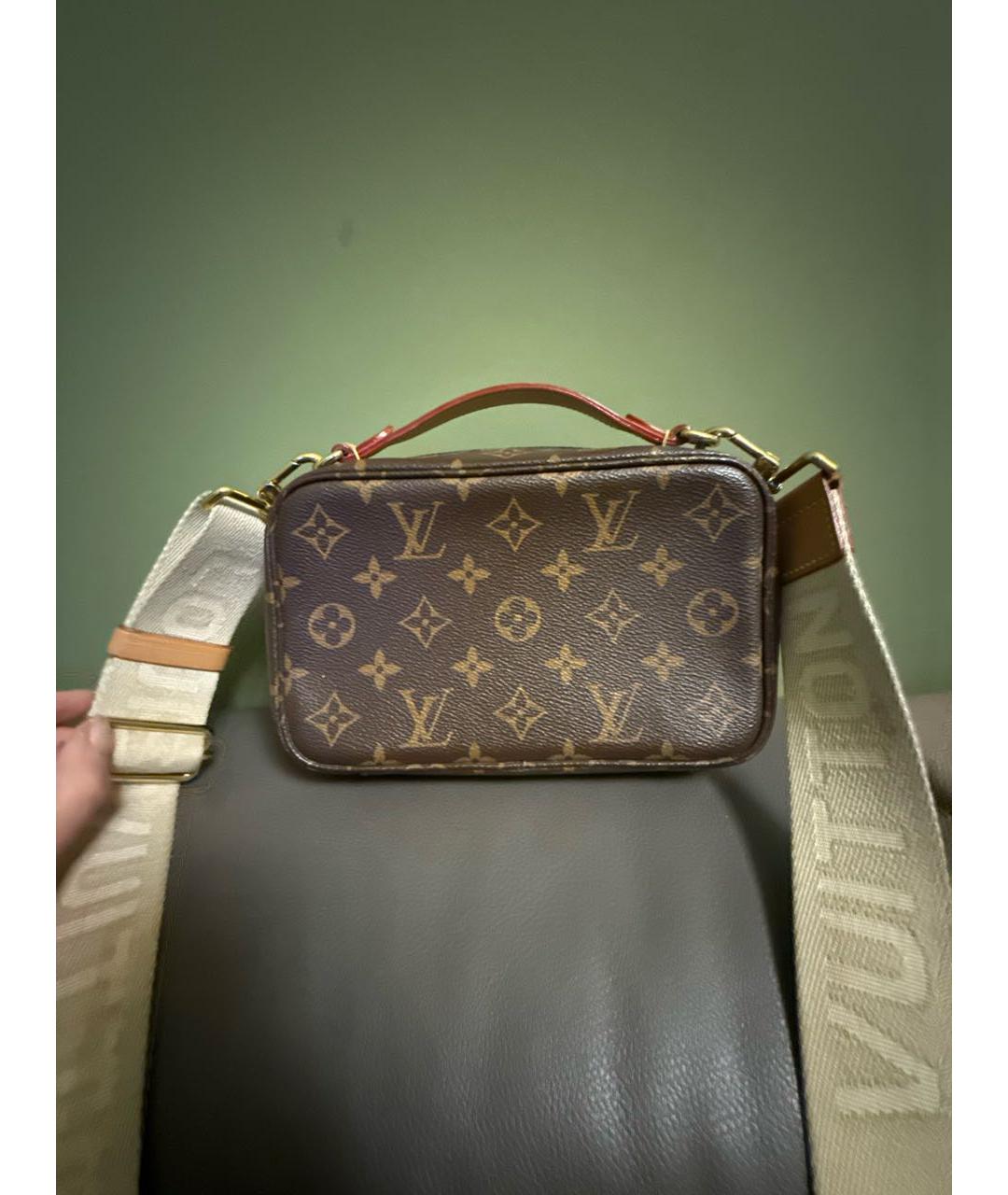 LOUIS VUITTON Коричневая сумка через плечо из канвы, фото 3