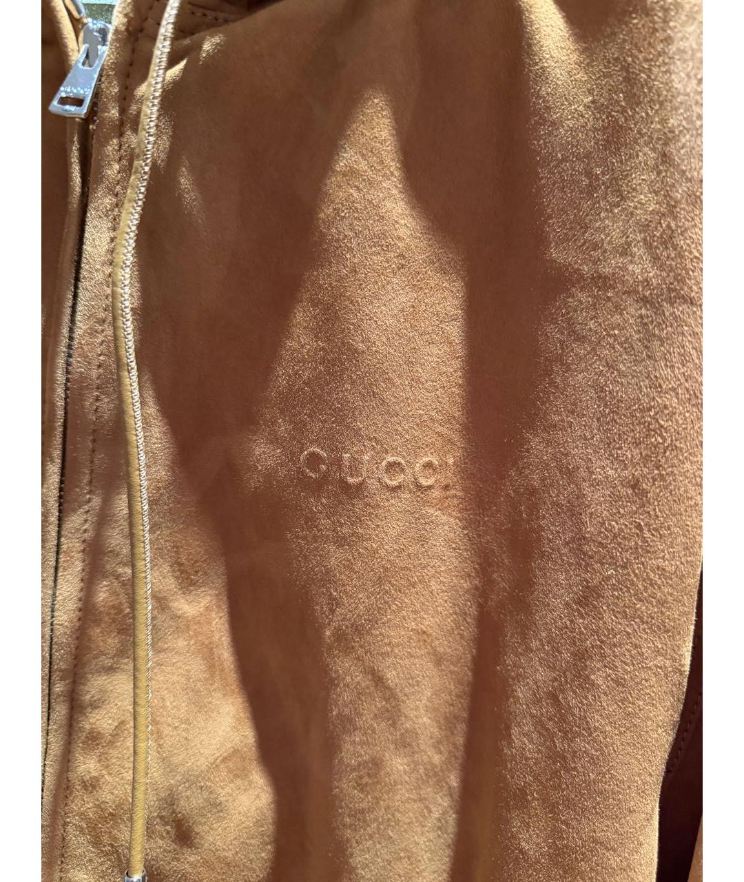 GUCCI Коричневая замшевая куртка, фото 4