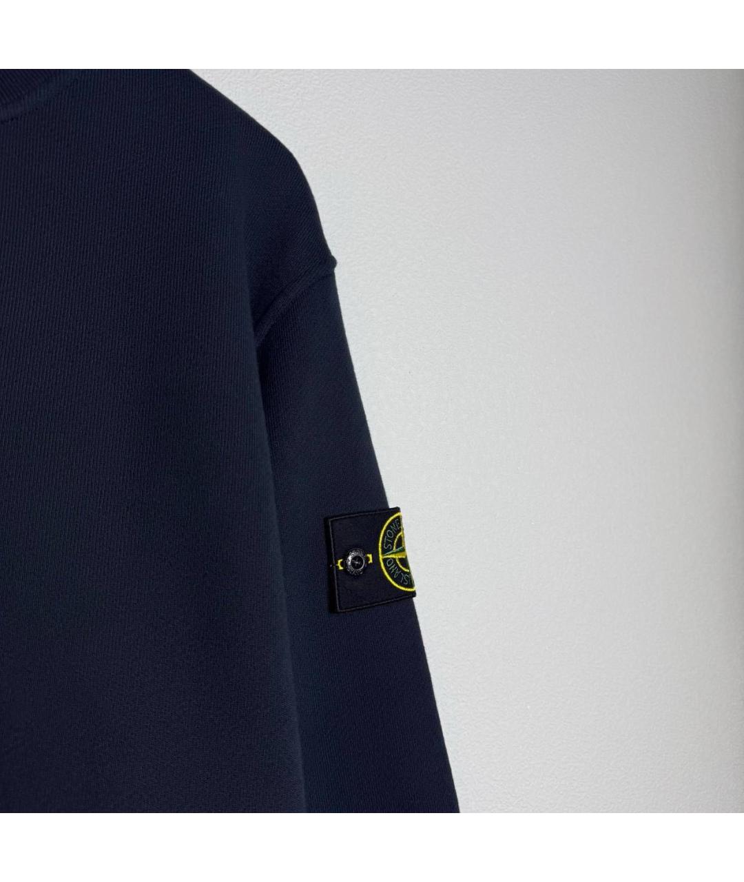 STONE ISLAND Темно-синий хлопковый джемпер / свитер, фото 4