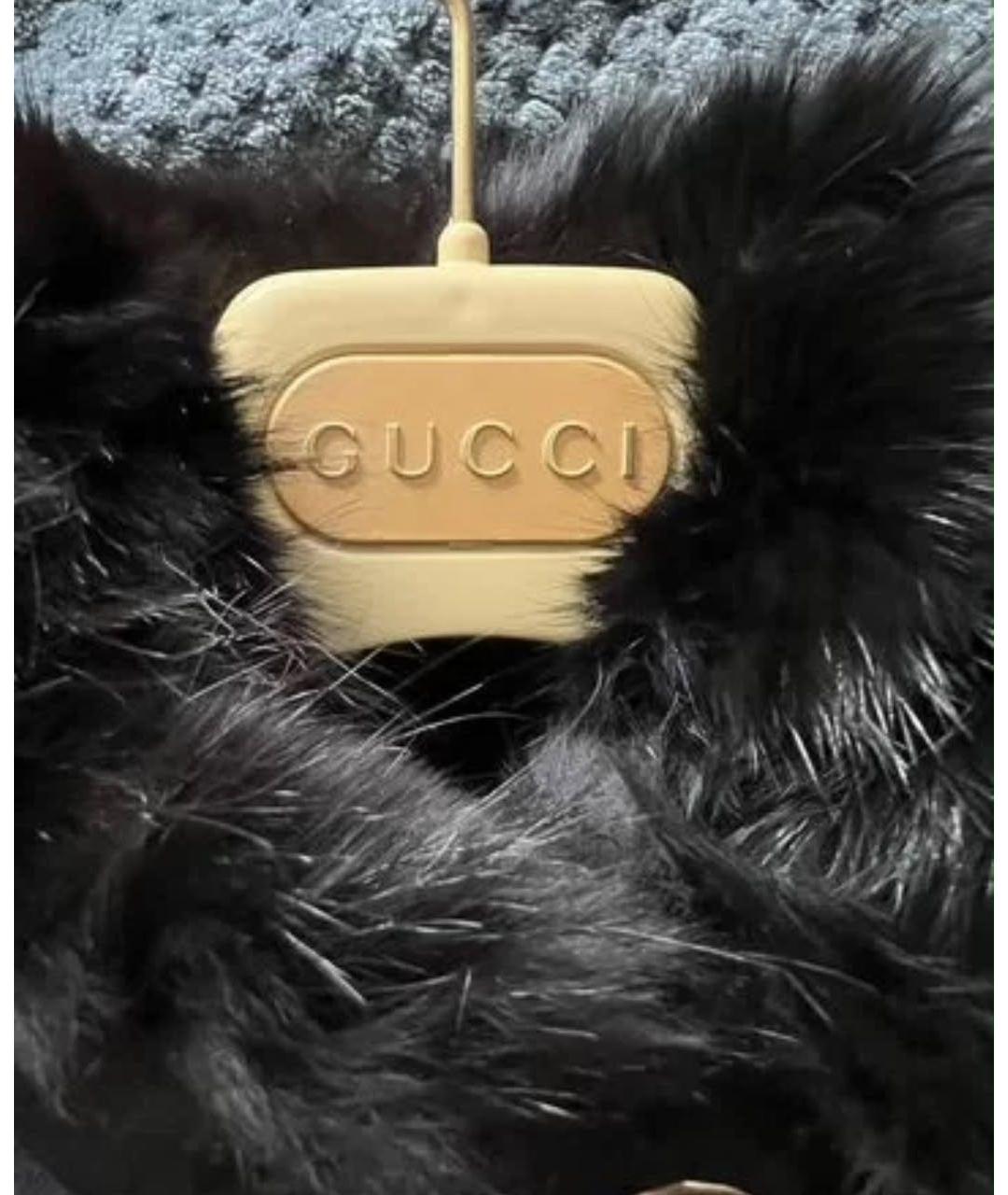 GUCCI Черная кожаная дубленка, фото 3