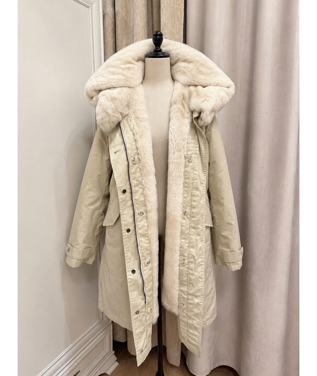 WOOLRICH Бежевая меховая куртка, фото 9