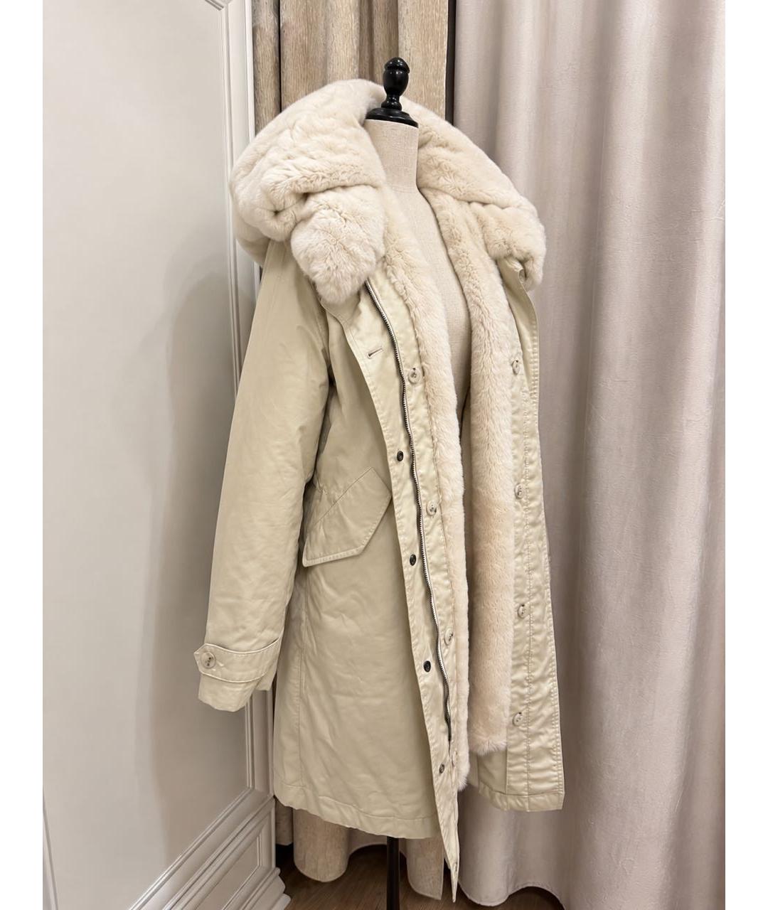 WOOLRICH Бежевая меховая куртка, фото 2