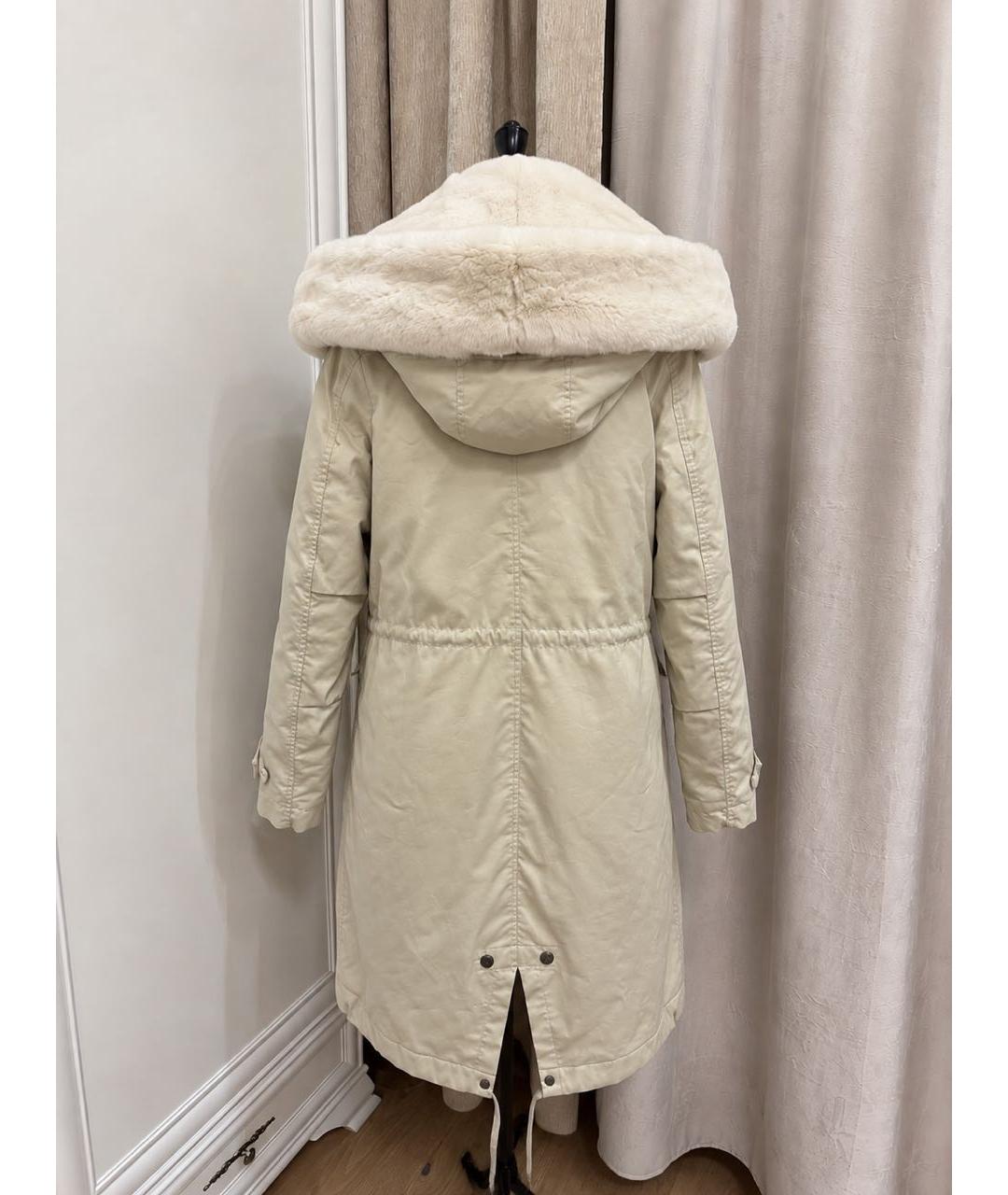 WOOLRICH Бежевая меховая куртка, фото 3