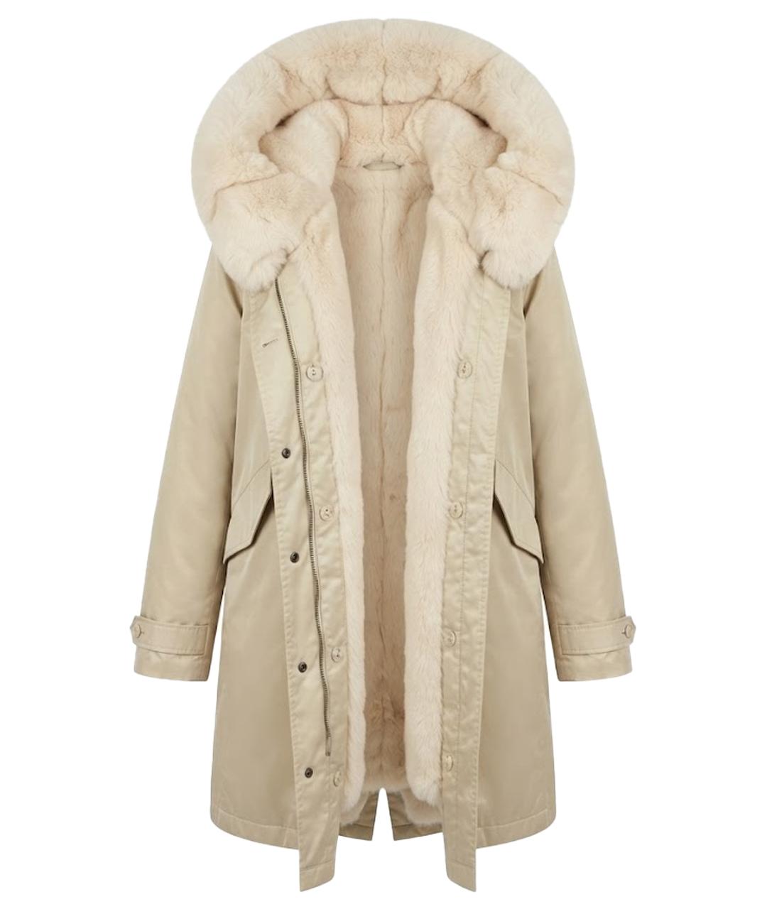 WOOLRICH Бежевая меховая куртка, фото 1