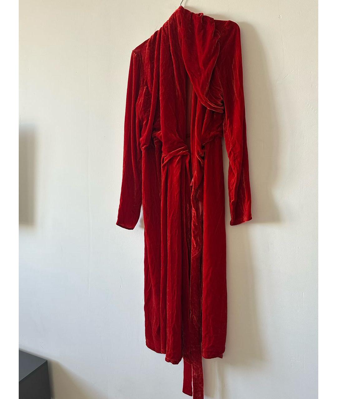 RICK OWENS Красное бархатное вечернее платье, фото 6
