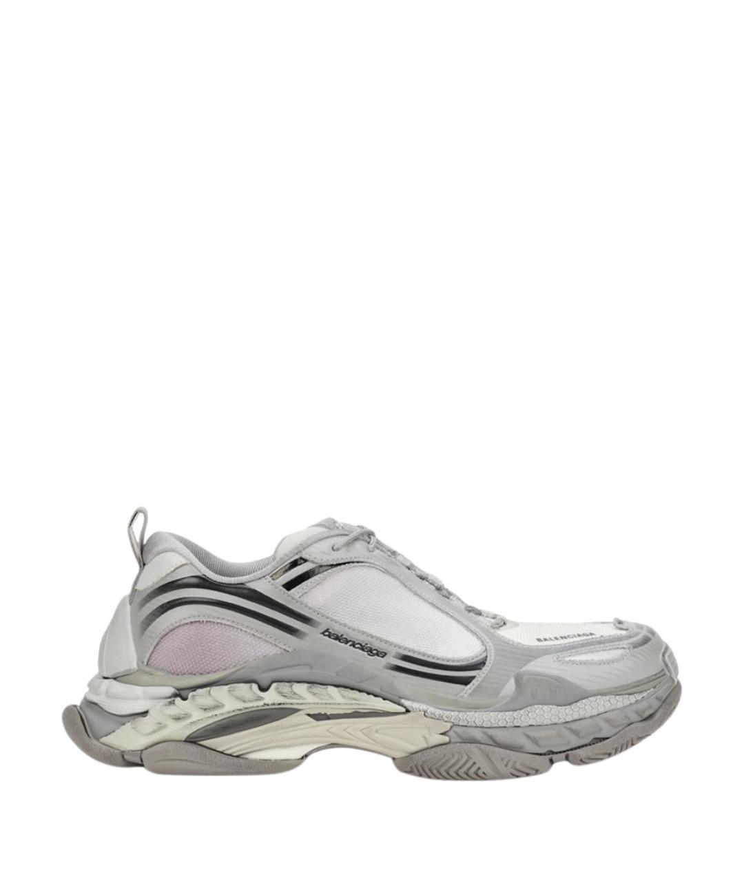BALENCIAGA Серые синтетические низкие кроссовки / кеды, фото 1