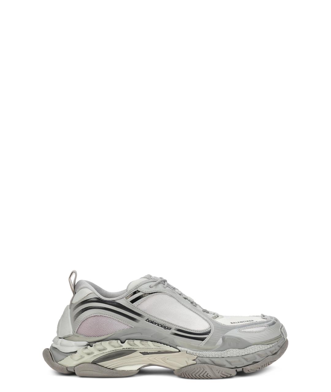 BALENCIAGA Серые синтетические низкие кроссовки / кеды, фото 5