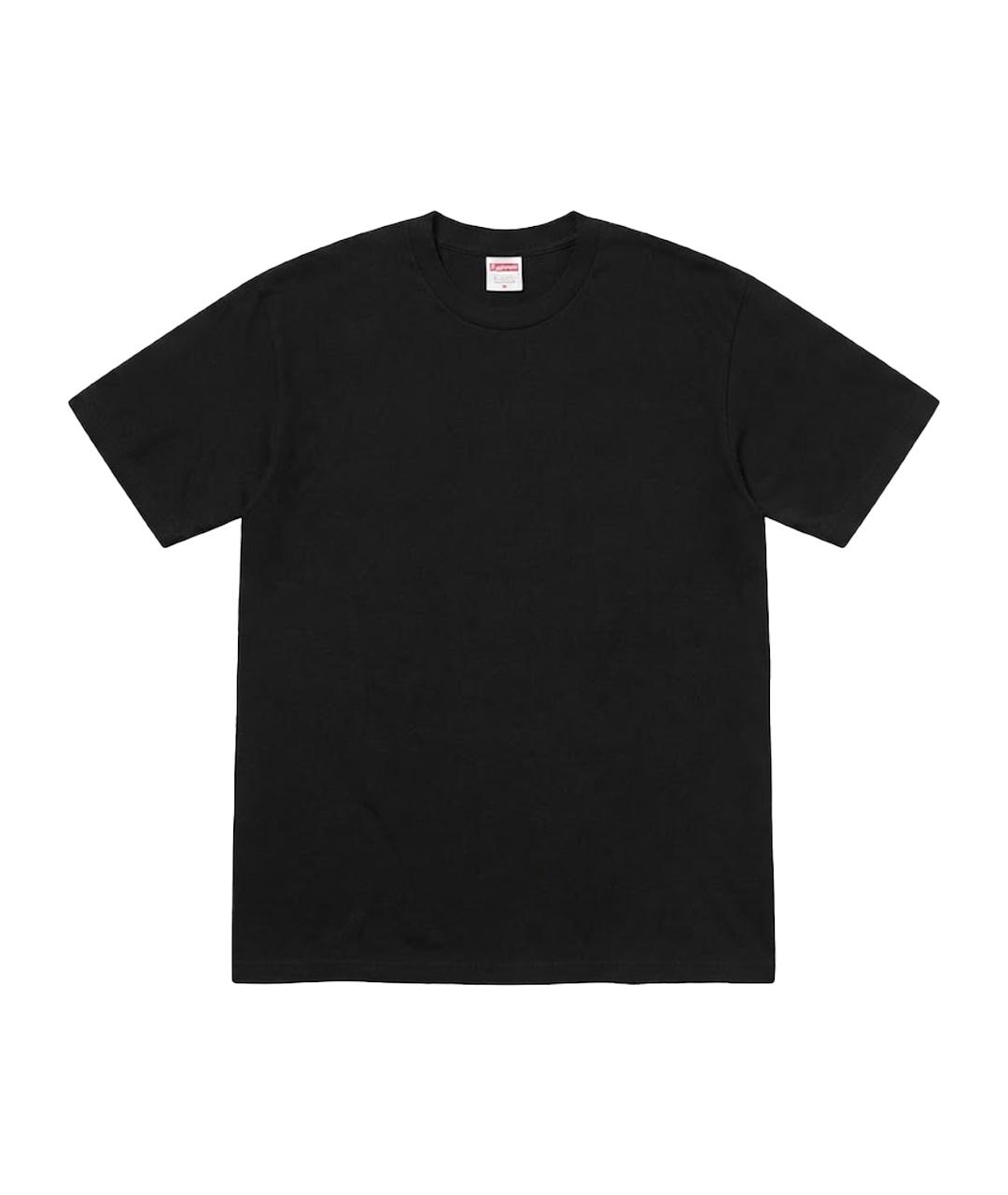 SUPREME Черная хлопковая футболка, фото 1