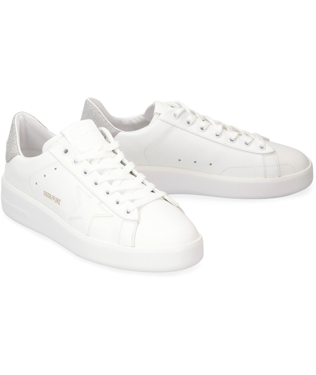 GOLDEN GOOSE Белые кожаные кеды, фото 3