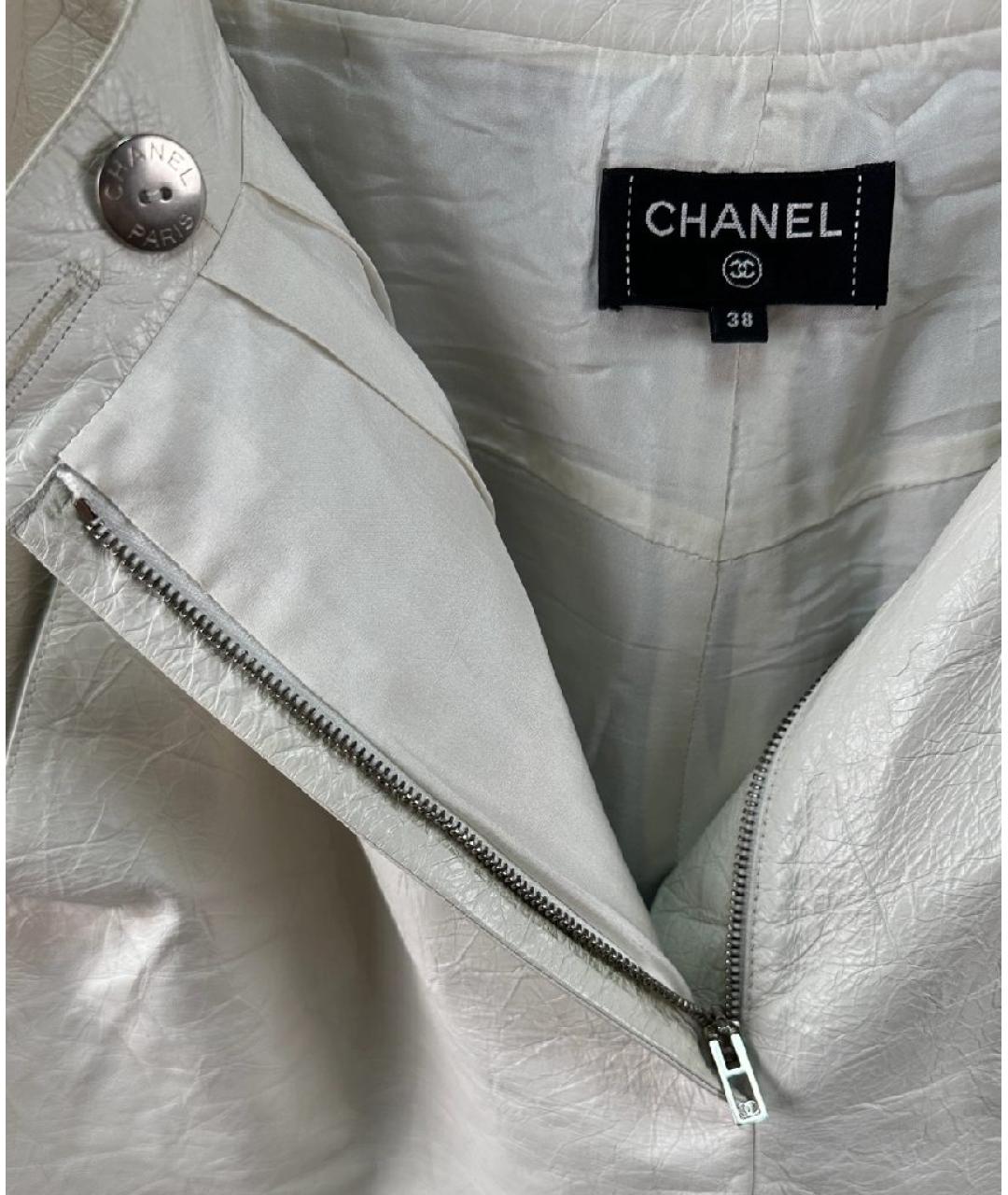 CHANEL Кожаные брюки узкие, фото 4