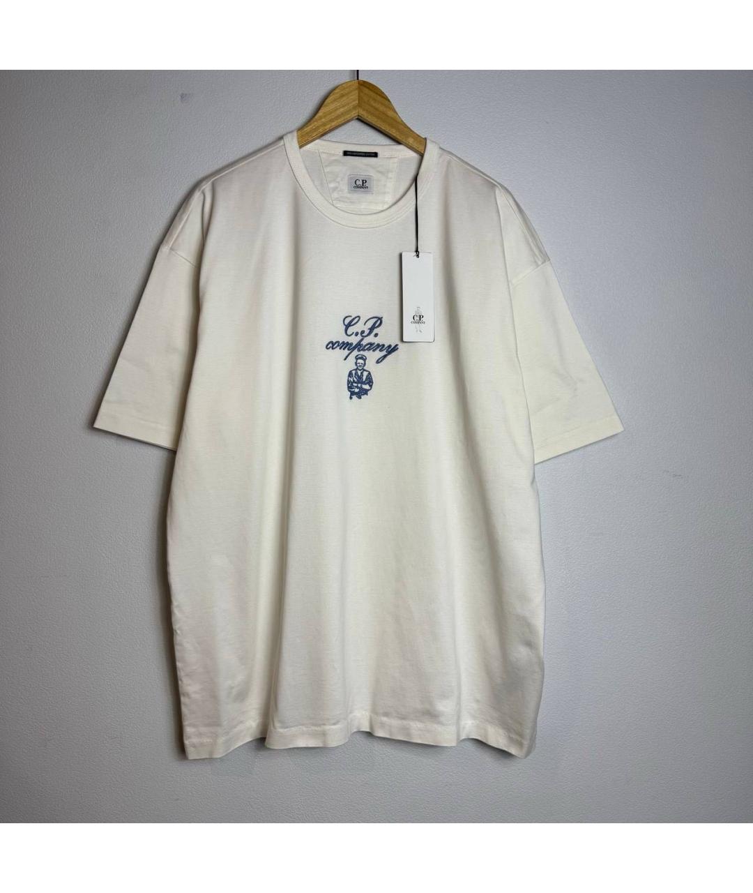 CP COMPANY Белая хлопковая футболка, фото 6