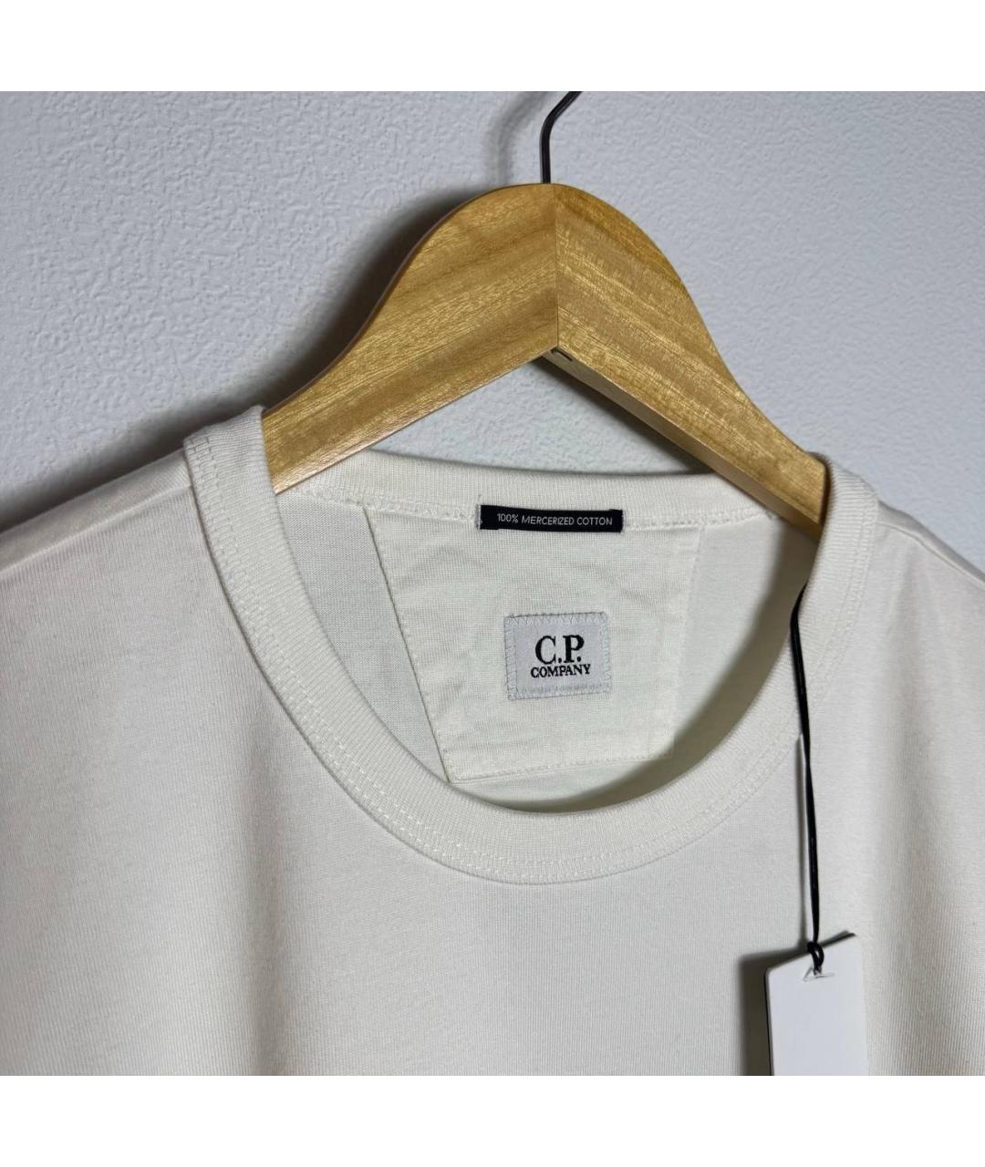 CP COMPANY Белая хлопковая футболка, фото 4