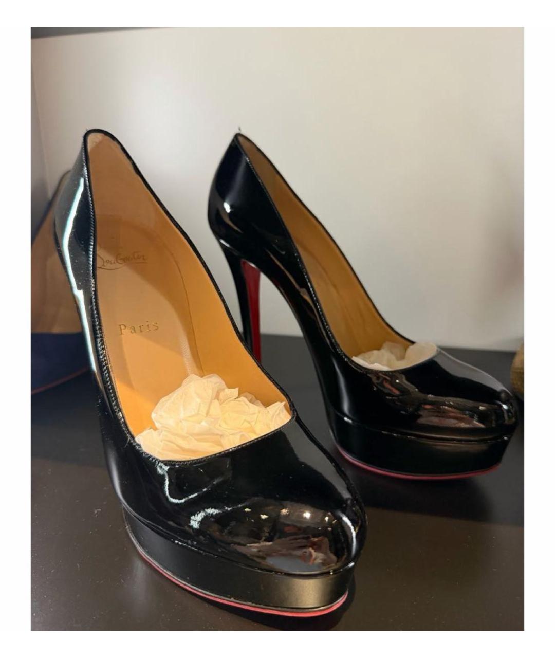 CHRISTIAN LOUBOUTIN Черные туфли из лакированной кожи, фото 2