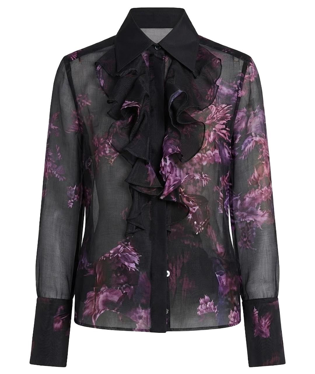 GUCCI Черная шелковая блузы, фото 1