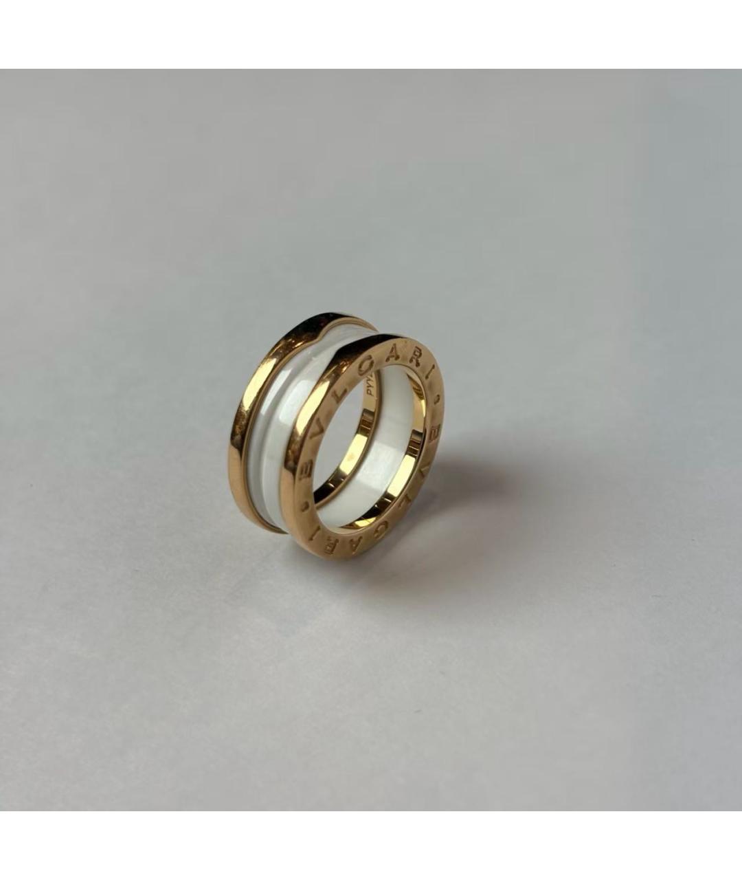 BVLGARI Белое кольцо из желтого золота, фото 2