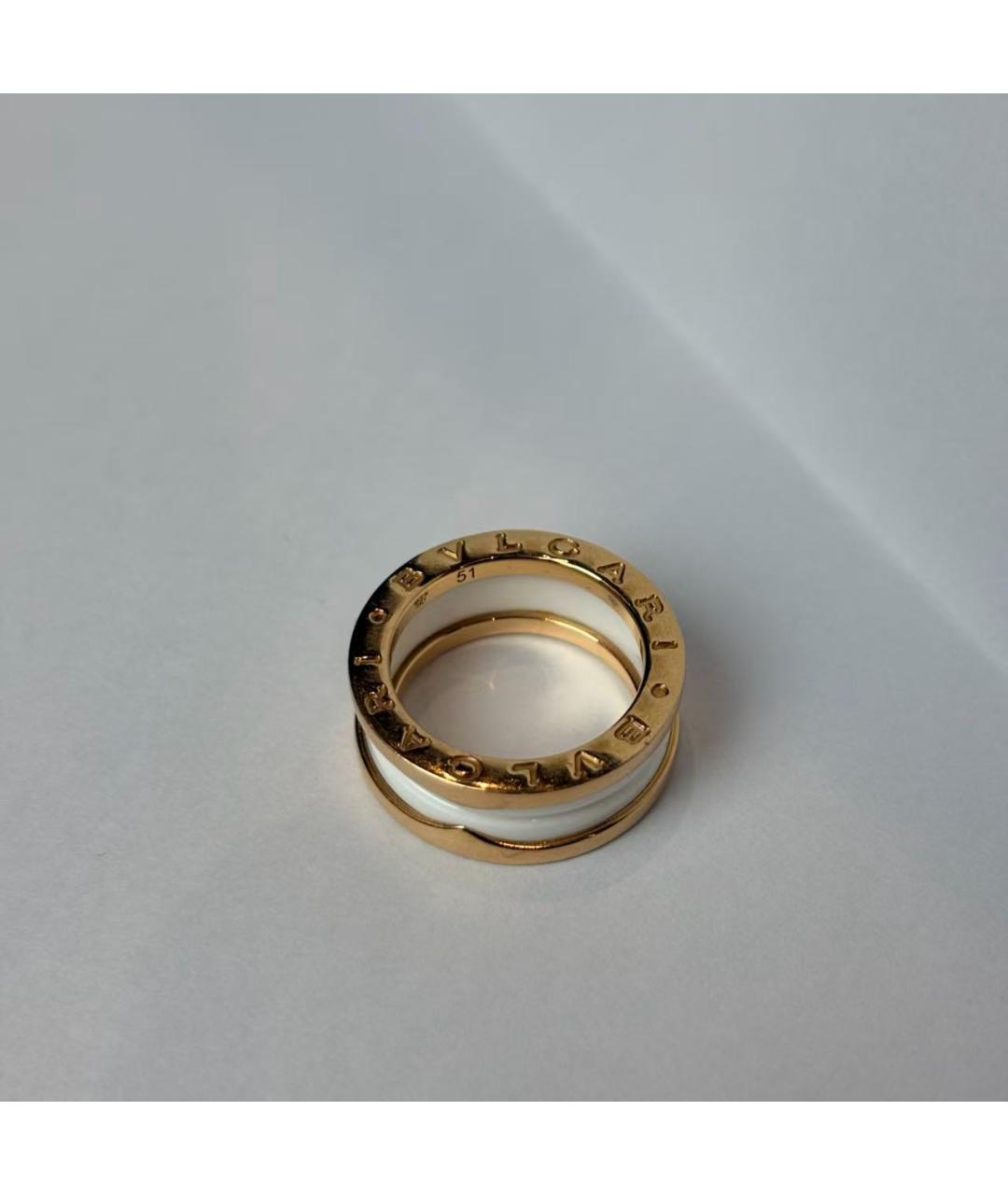 BVLGARI Белое кольцо из желтого золота, фото 6