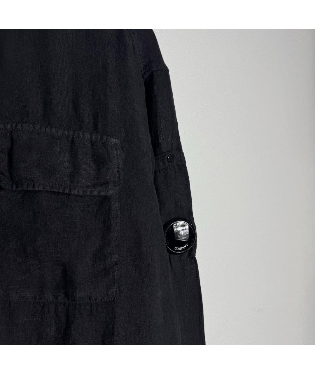 CP COMPANY Черная льняная кэжуал рубашка, фото 5