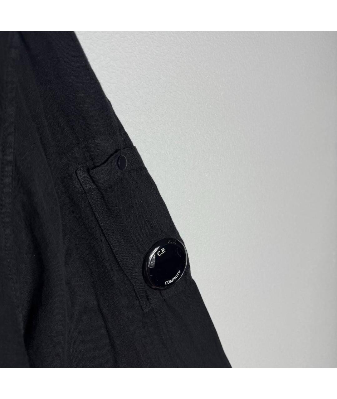CP COMPANY Черная льняная кэжуал рубашка, фото 4