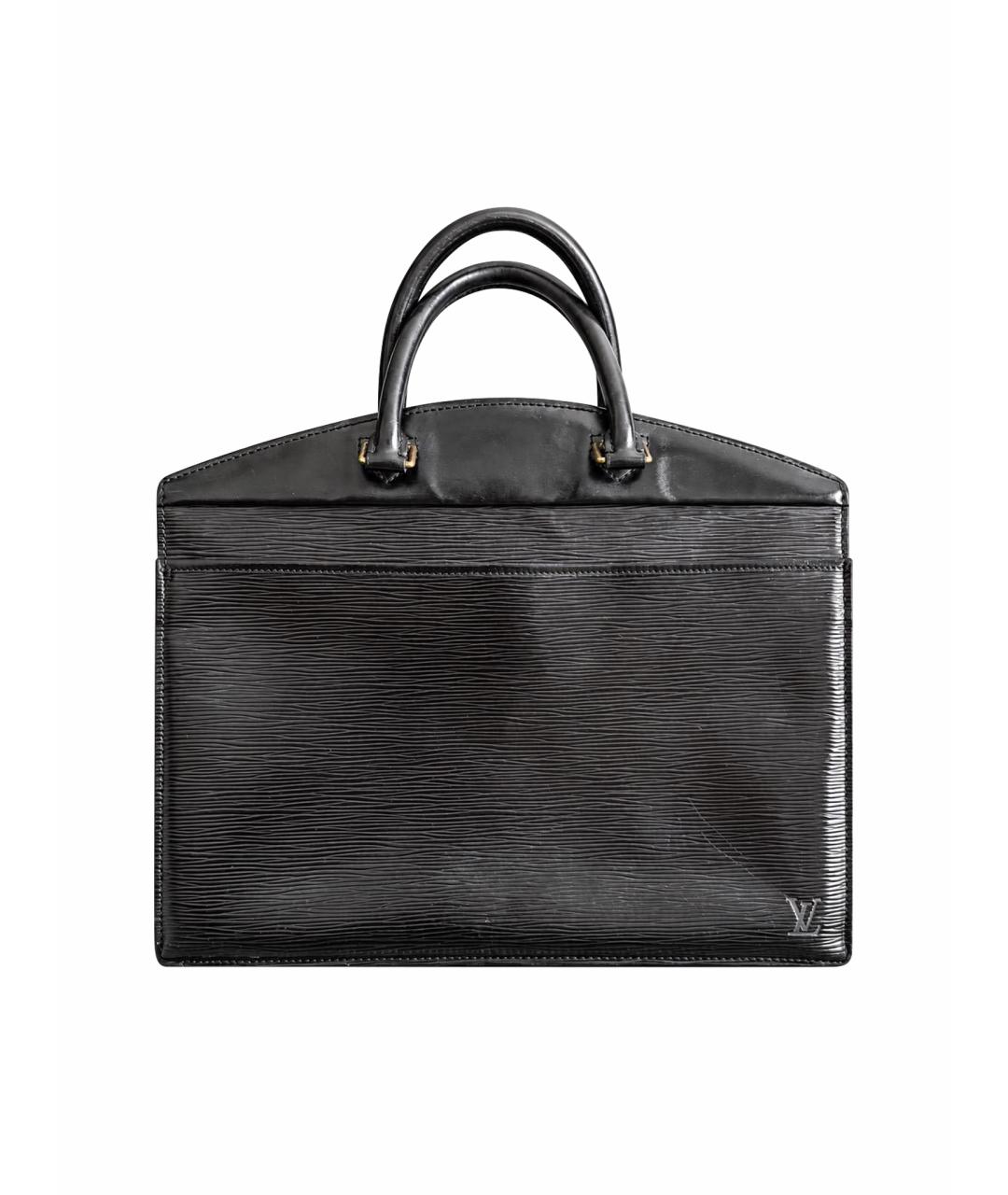 LOUIS VUITTON Черный кожаный портфель, фото 1