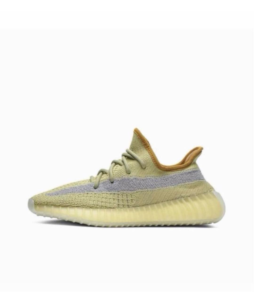 ADIDAS YEEZY Горчичные текстильные кроссовки, фото 2