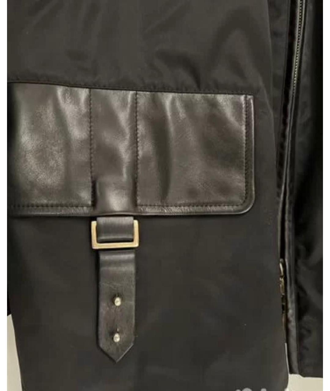 VERSACE Черная кожаная куртка, фото 3