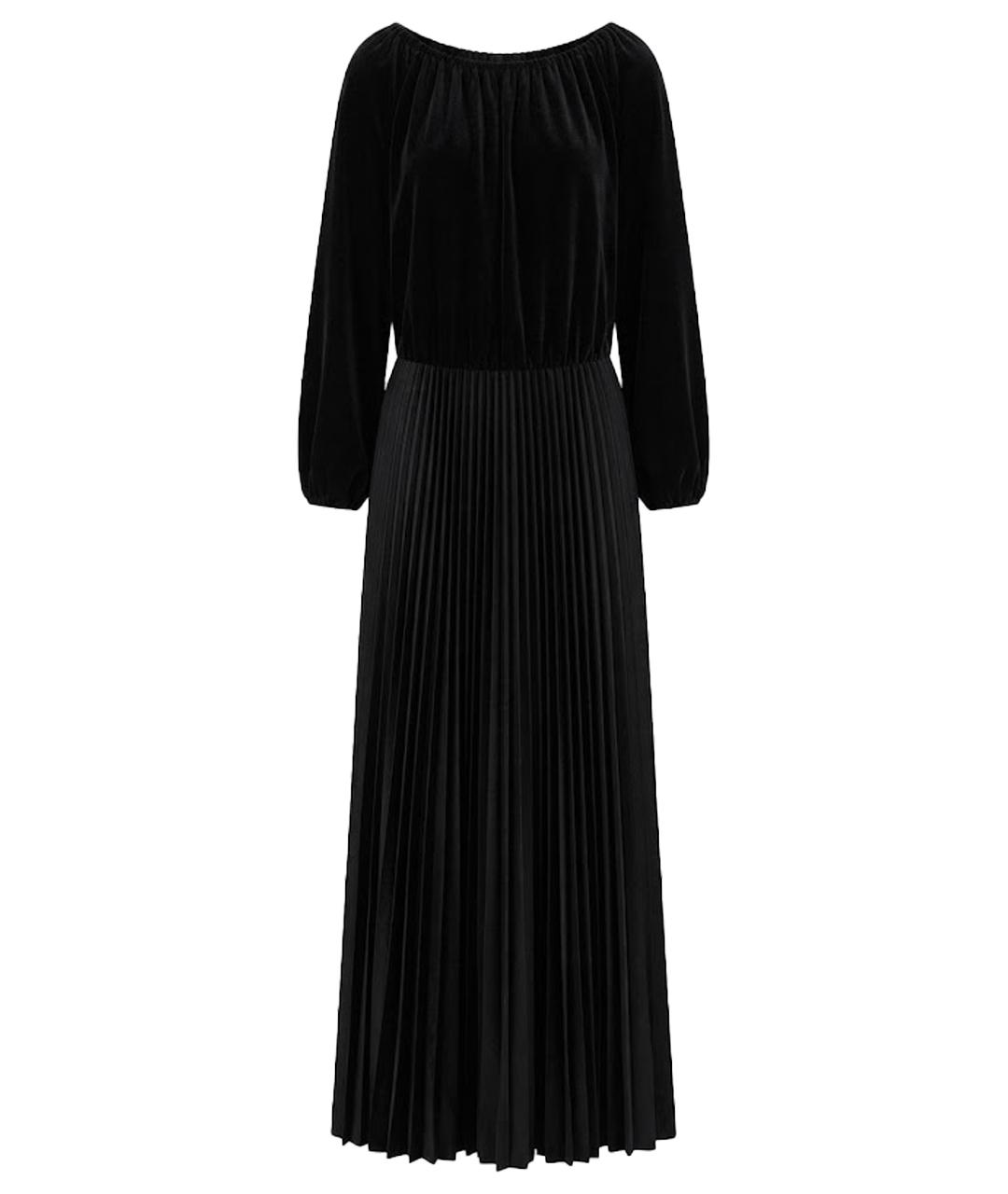 VALENTINO Черное бархатное вечернее платье, фото 1