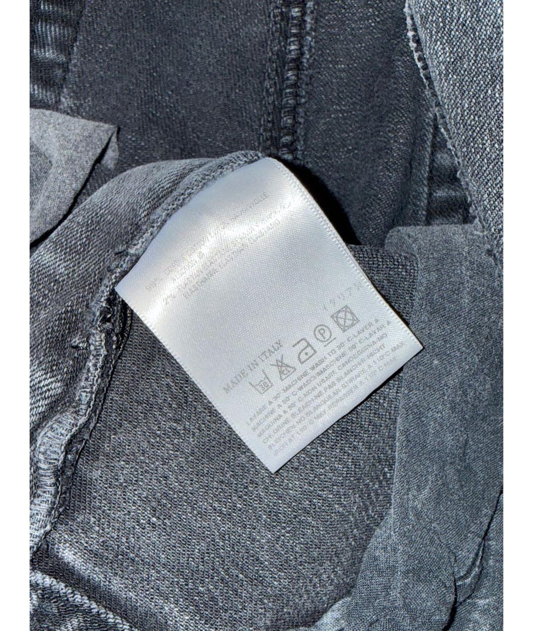 MAISON MARGIELA Серые хлопко-эластановые джинсы слим, фото 5