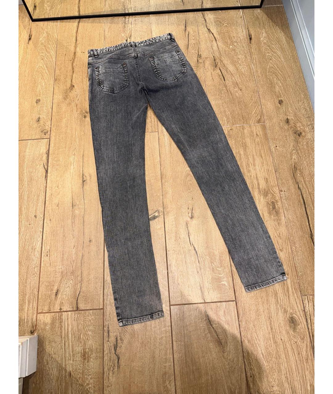 MAISON MARGIELA Серые хлопко-эластановые джинсы слим, фото 7