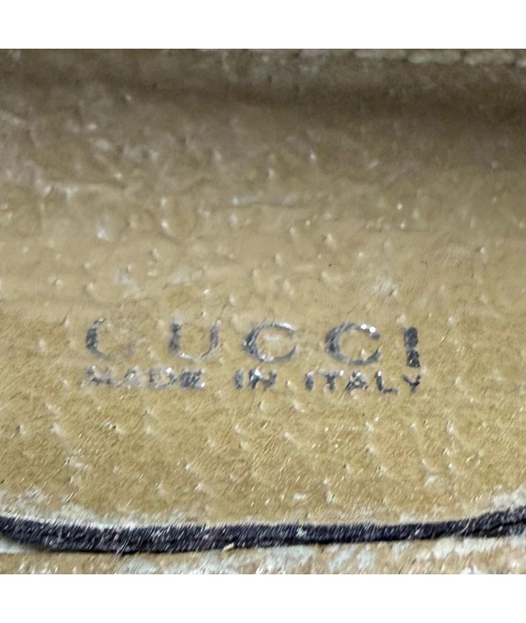 GUCCI Бежевая кожаная сумка с короткими ручками, фото 8