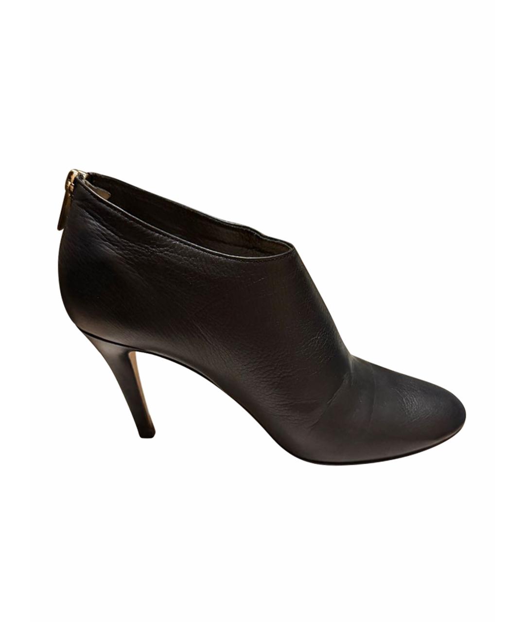 JIMMY CHOO Черные кожаные ботильоны, фото 1