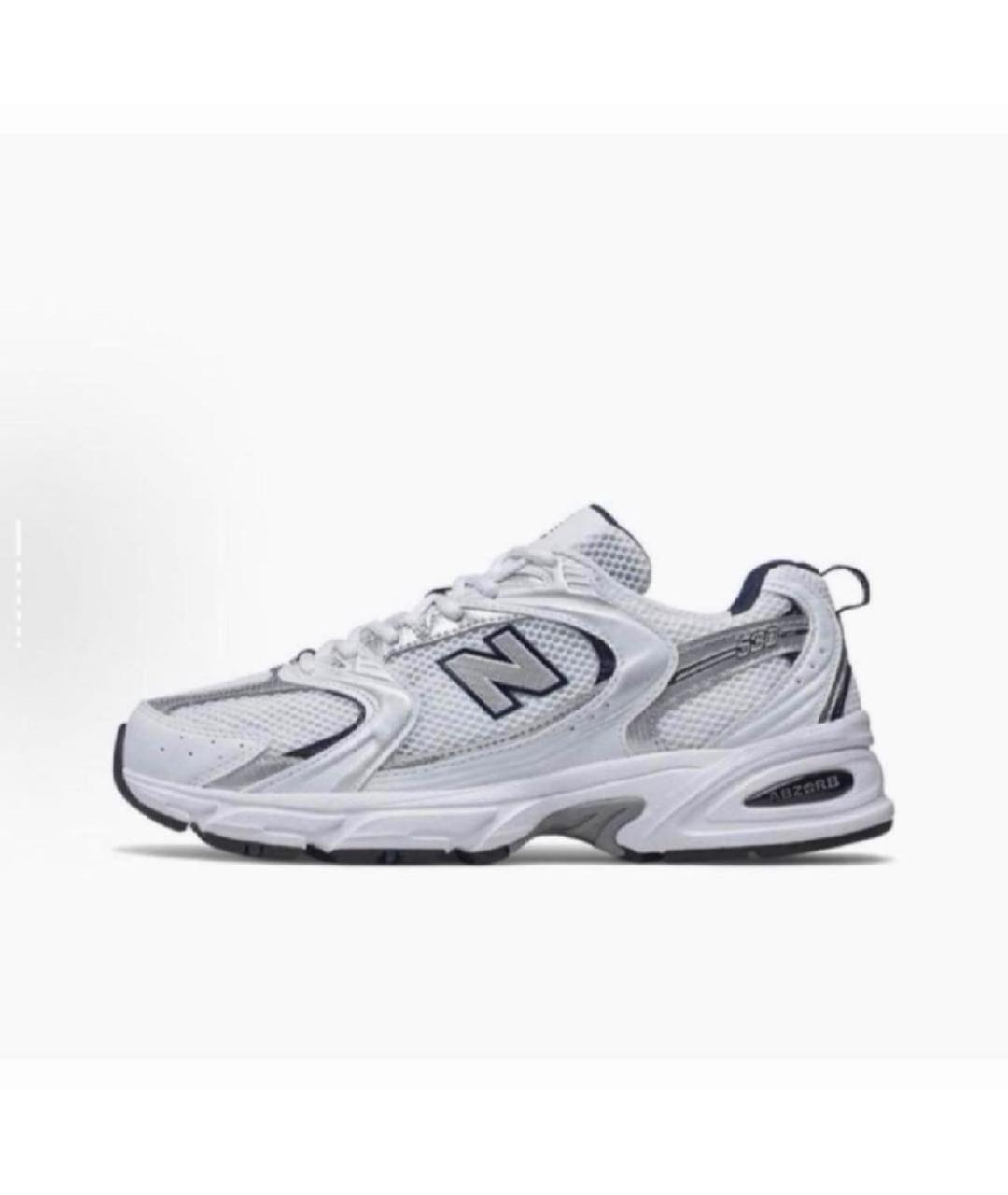 NEW BALANCE Белые текстильные кроссовки, фото 4