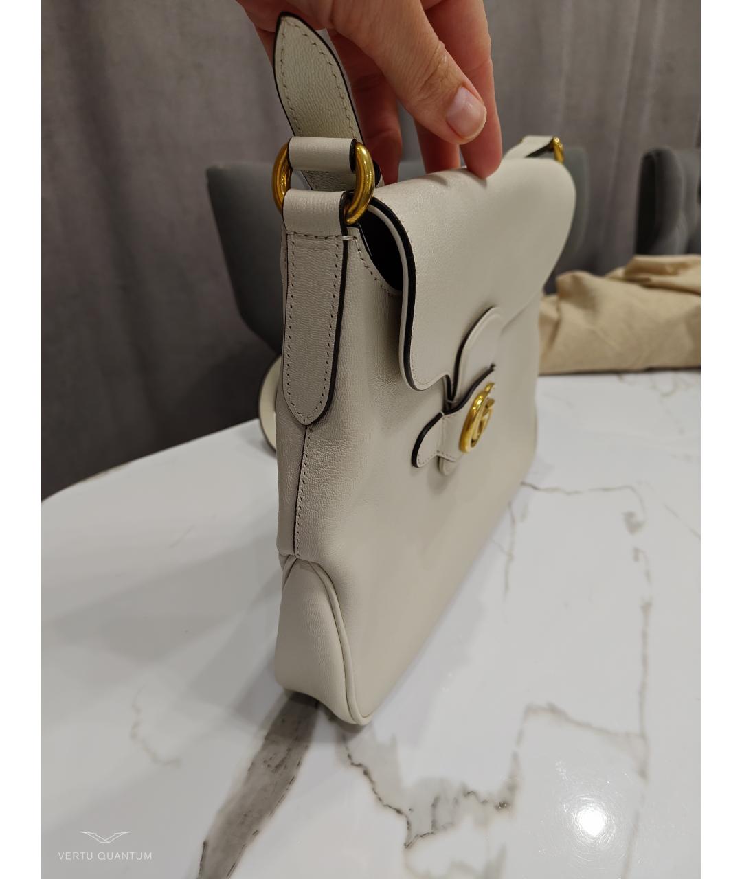 GUCCI Бежевая кожаная сумка через плечо, фото 2