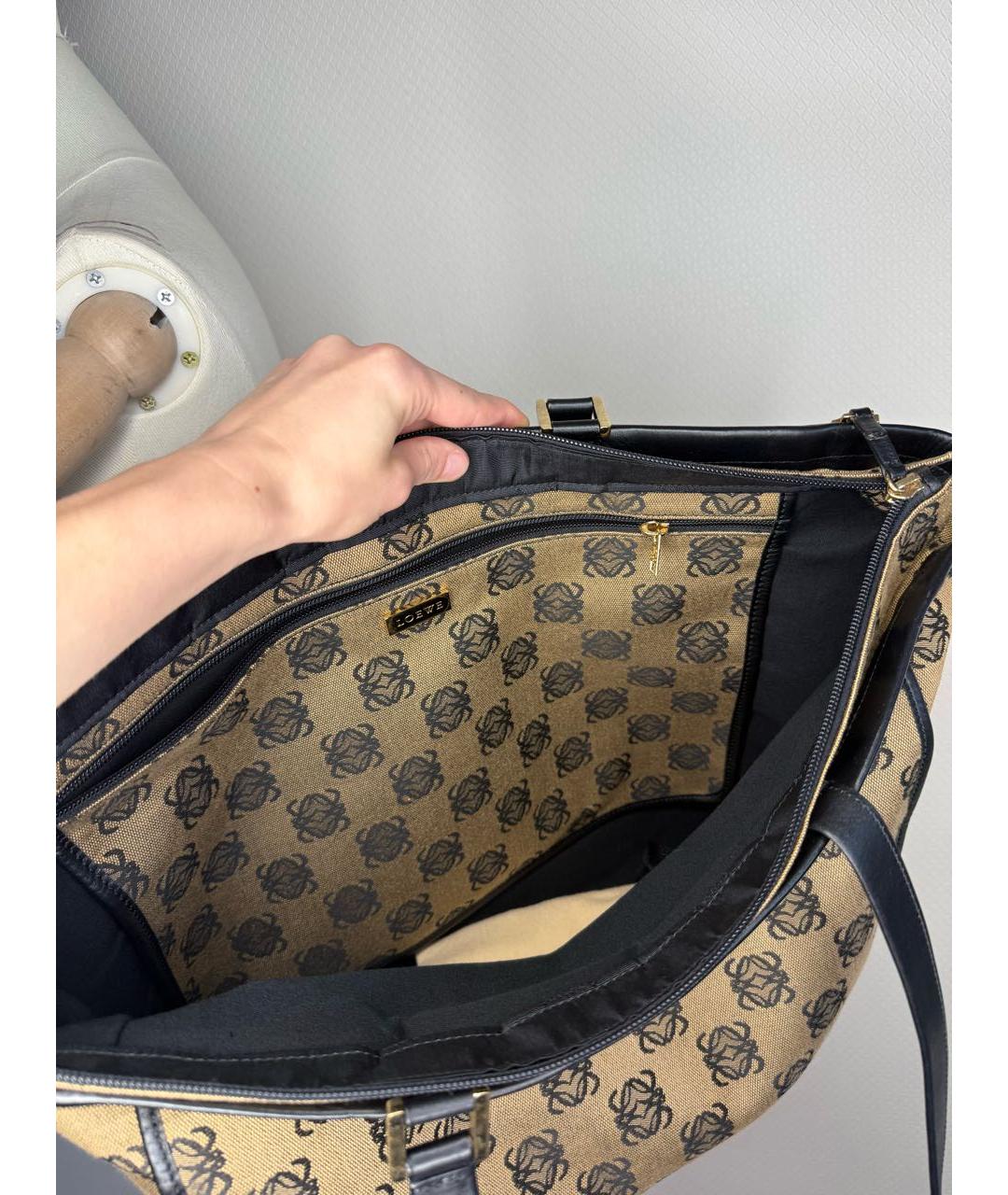 LOEWE Мульти жаккардовая сумка с короткими ручками, фото 6