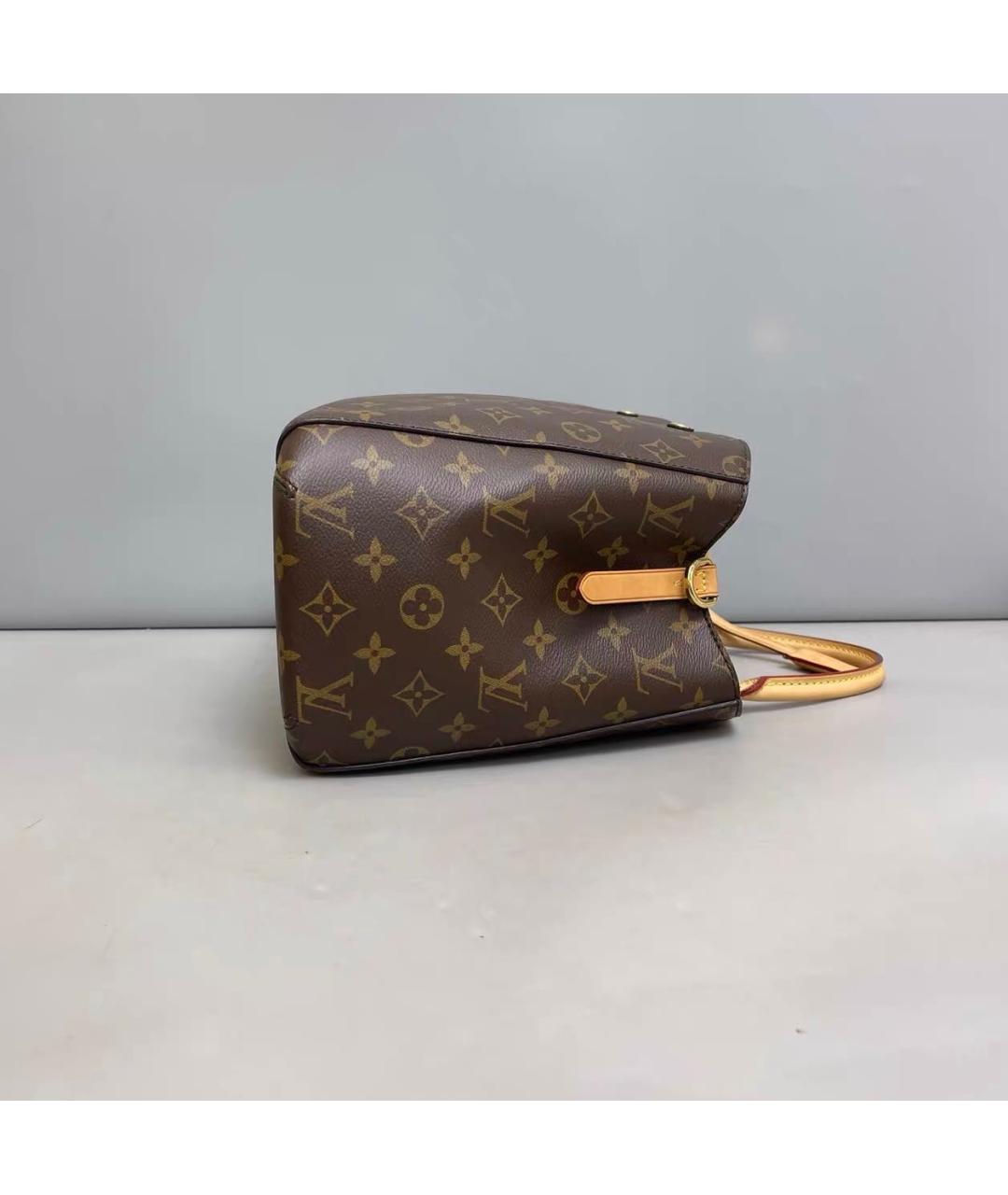 LOUIS VUITTON Коричневая кожаная сумка тоут, фото 3