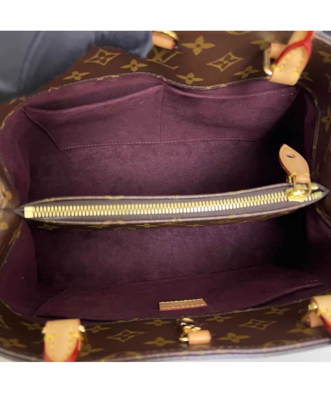 LOUIS VUITTON Коричневая кожаная сумка тоут, фото 8
