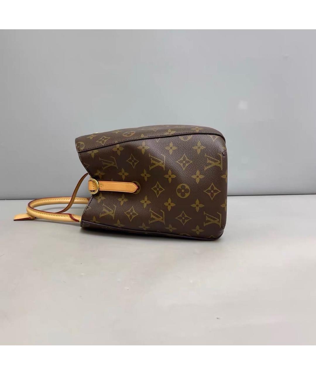 LOUIS VUITTON Коричневая кожаная сумка тоут, фото 4
