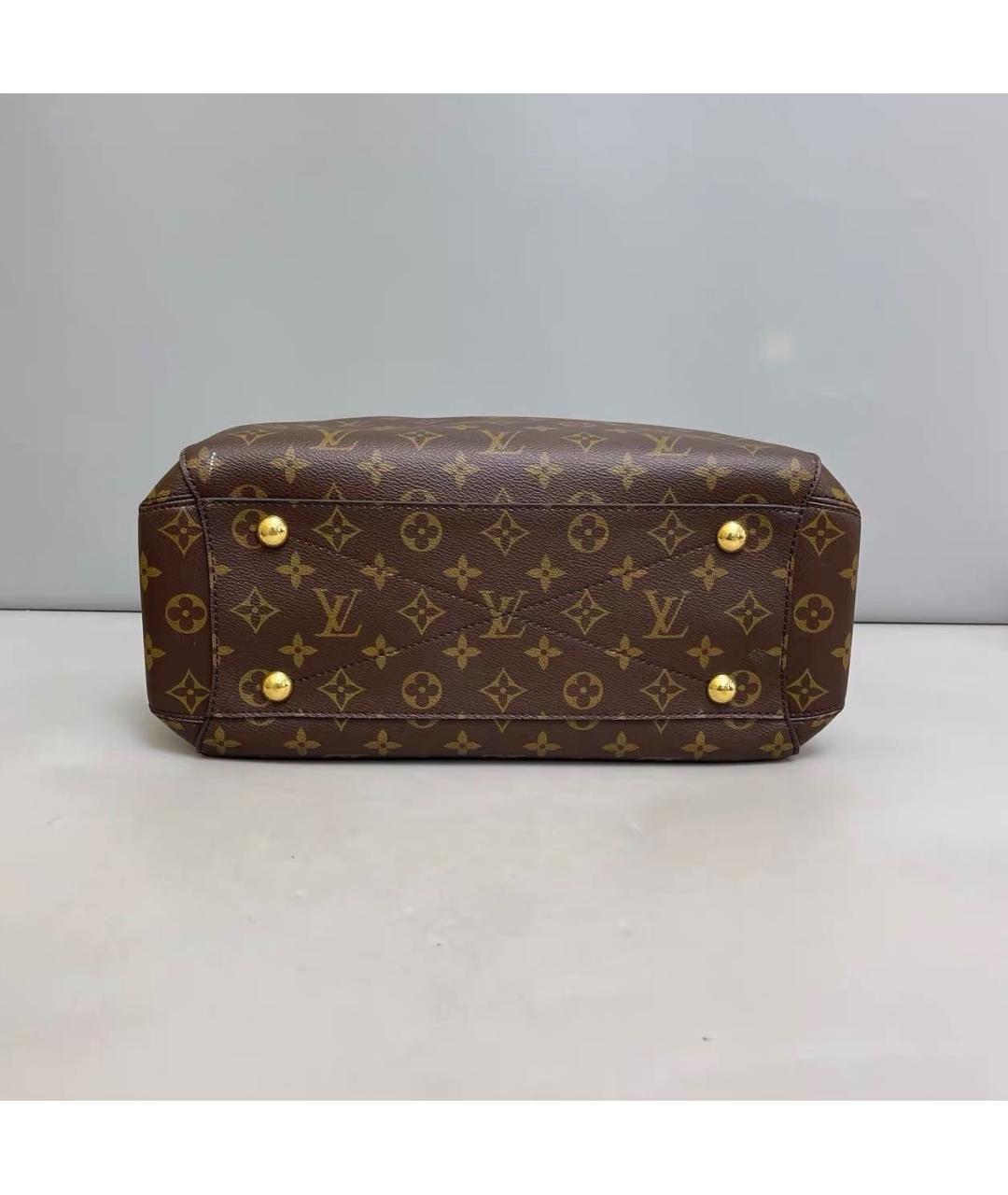 LOUIS VUITTON Коричневая кожаная сумка тоут, фото 5