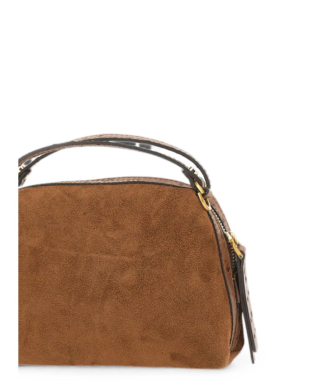 Gianni Chiarini Коричневая замшевая сумка с короткими ручками, фото 6