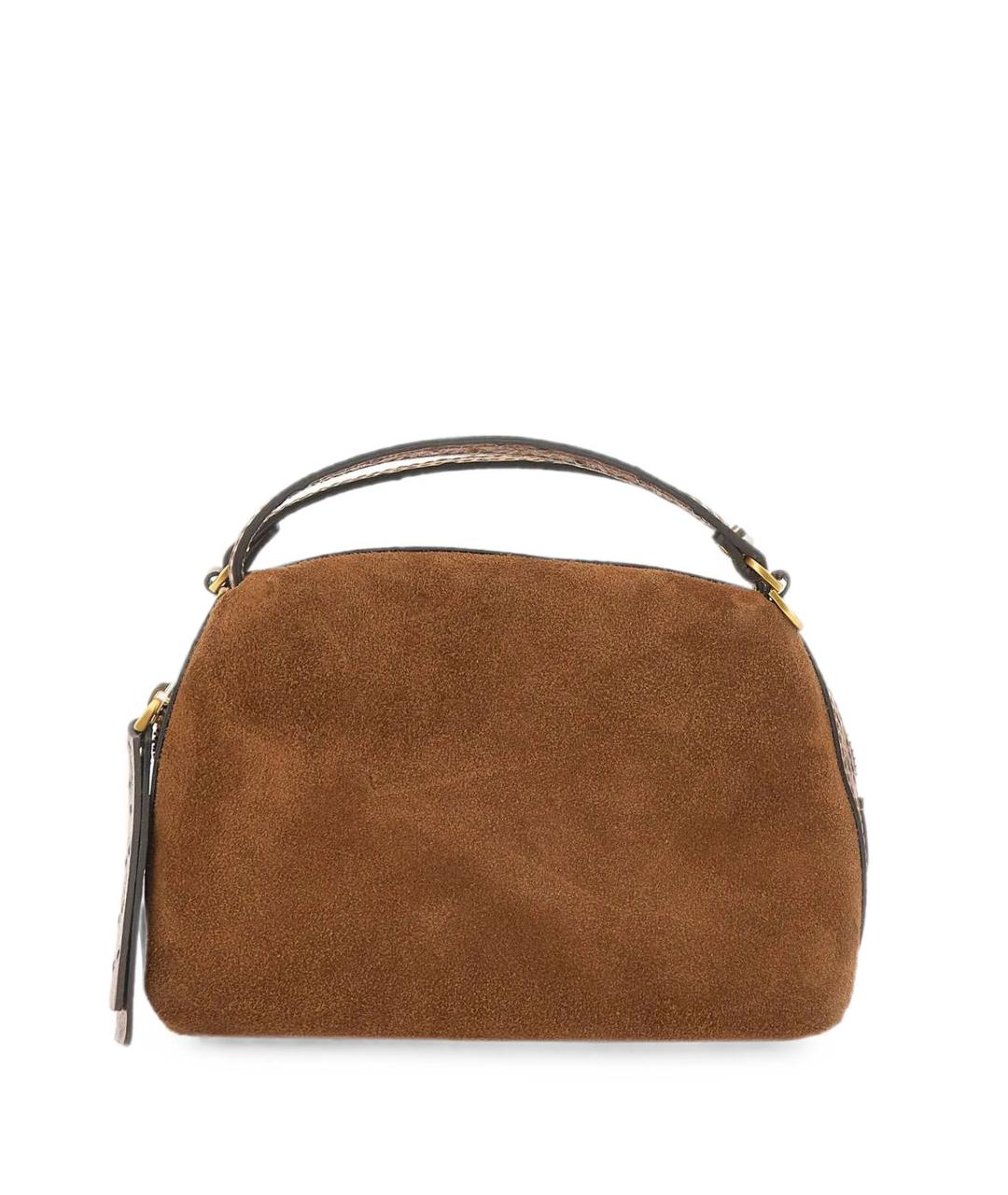 Gianni Chiarini Коричневая замшевая сумка с короткими ручками, фото 1