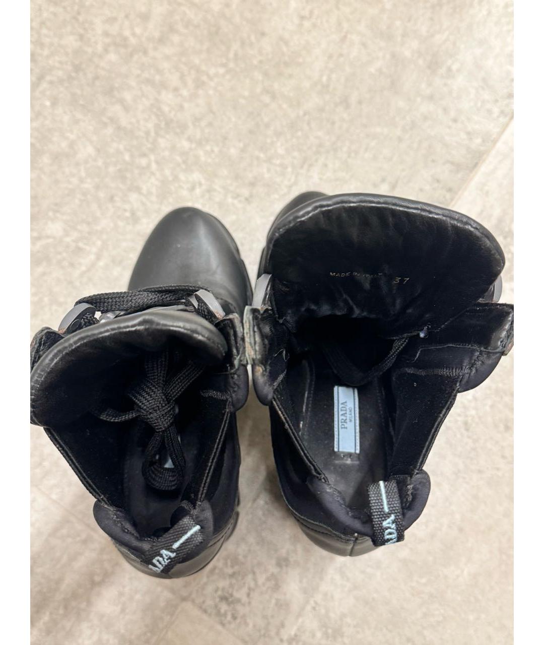 PRADA Черные кожаные ботильоны, фото 3