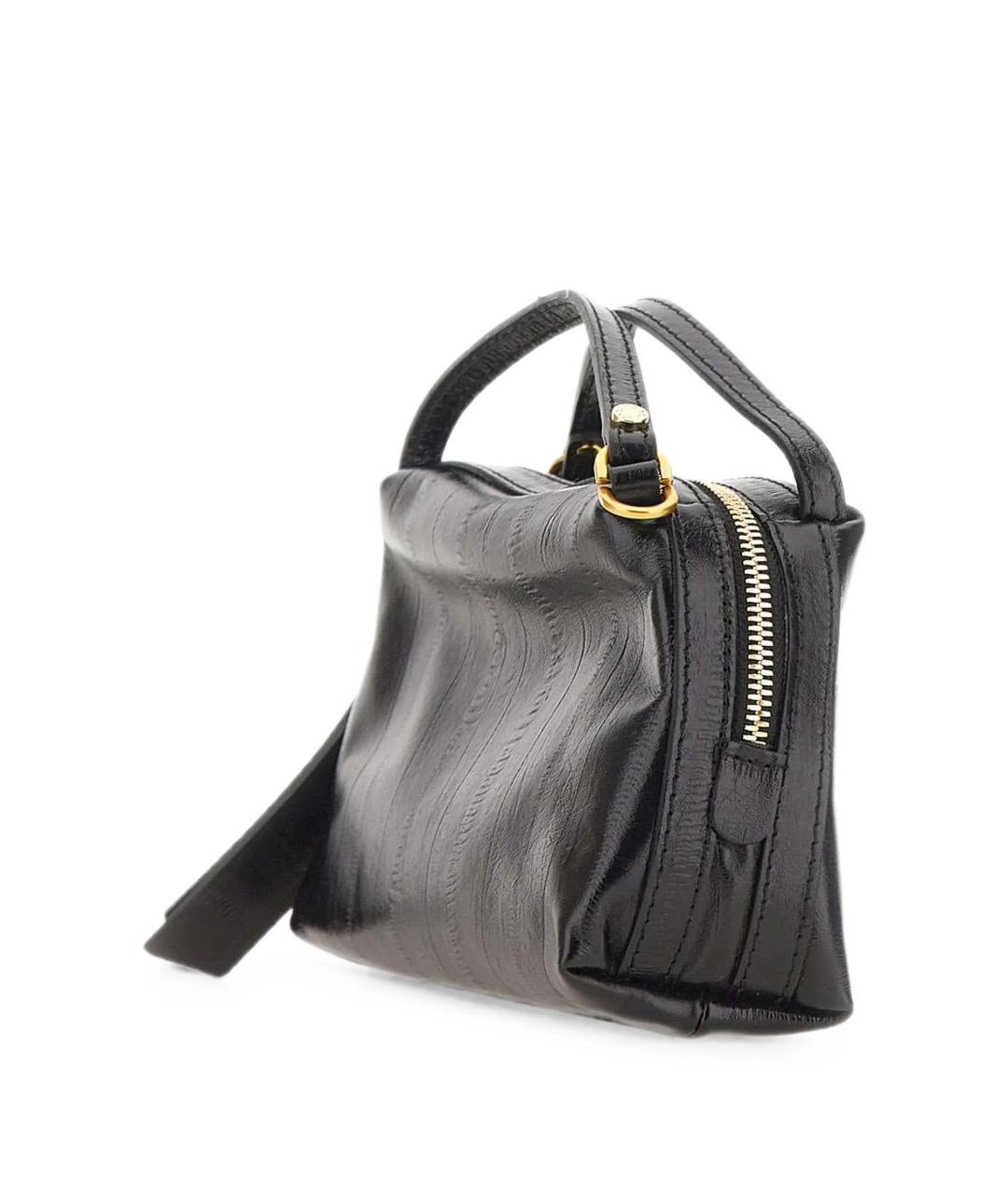 Gianni Chiarini Черная кожаная сумка с короткими ручками, фото 2