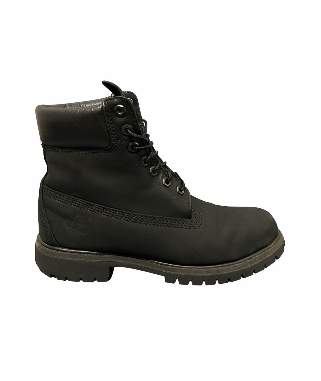 TIMBERLAND Черные нубуковые высокие ботинки, фото 1