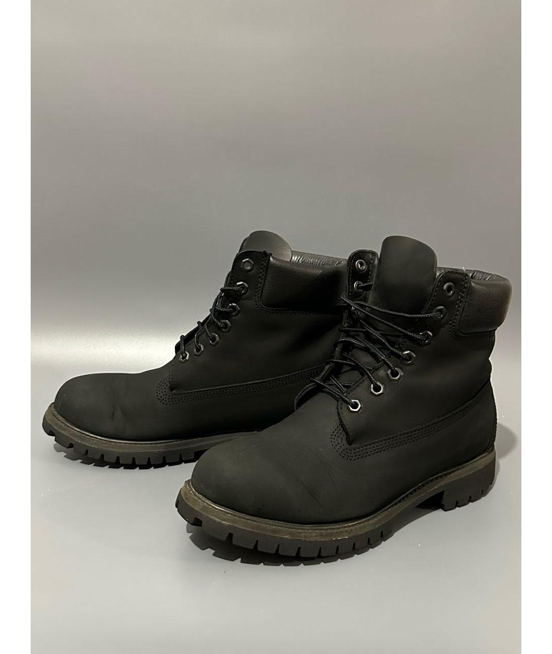 TIMBERLAND Черные нубуковые высокие ботинки, фото 6