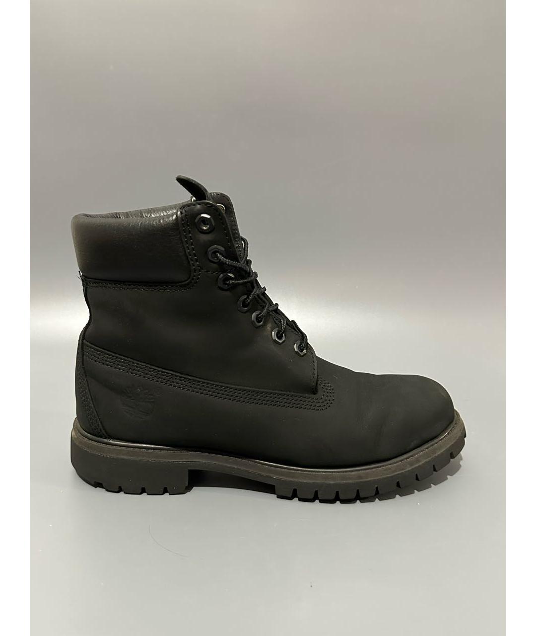 TIMBERLAND Черные нубуковые высокие ботинки, фото 9