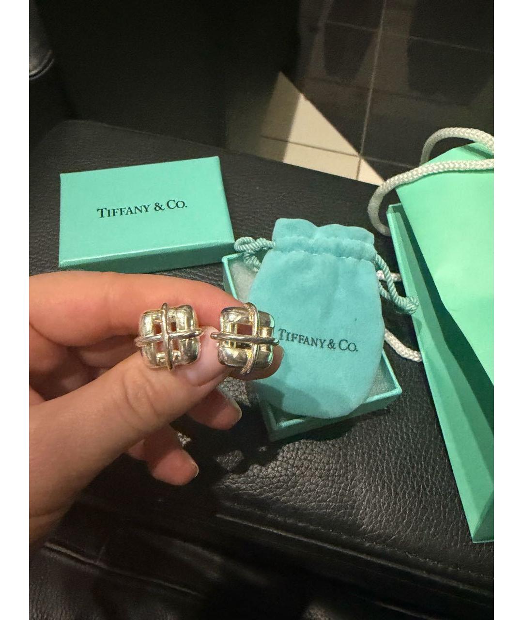 TIFFANY&CO Серебряные серебряные запонки, фото 6