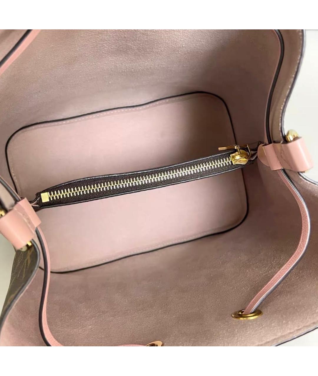 LOUIS VUITTON Розовая кожаная сумка тоут, фото 8