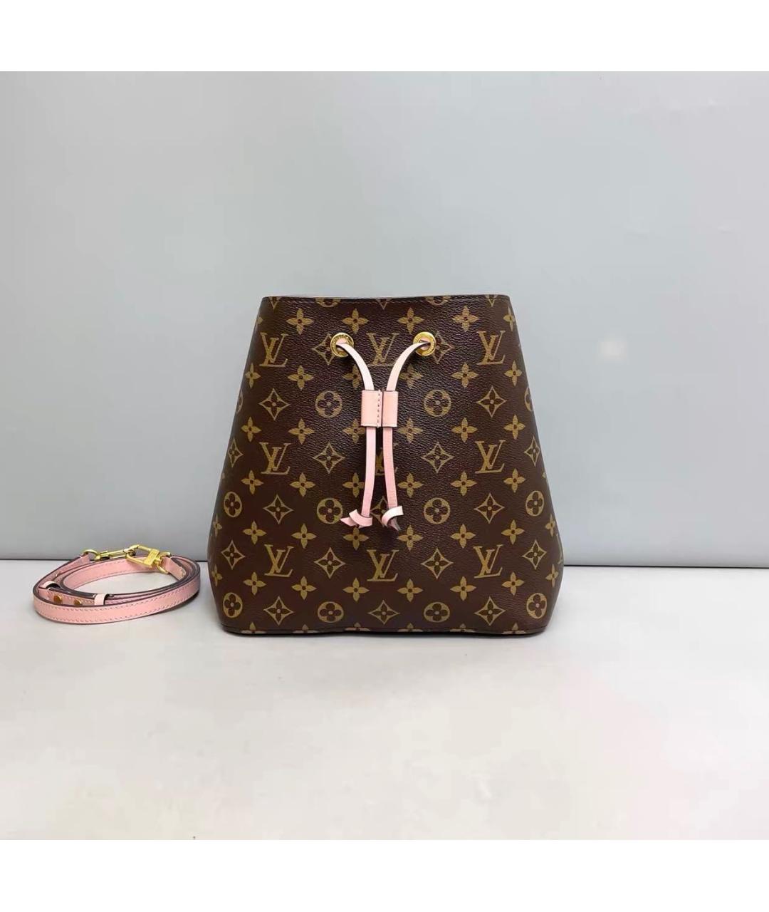 LOUIS VUITTON Розовая кожаная сумка тоут, фото 9