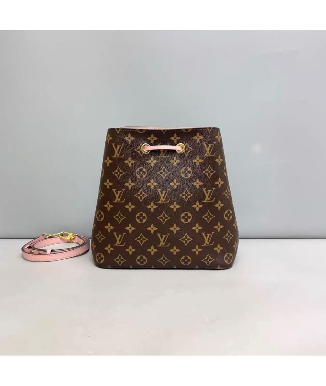 LOUIS VUITTON Розовая кожаная сумка тоут, фото 2