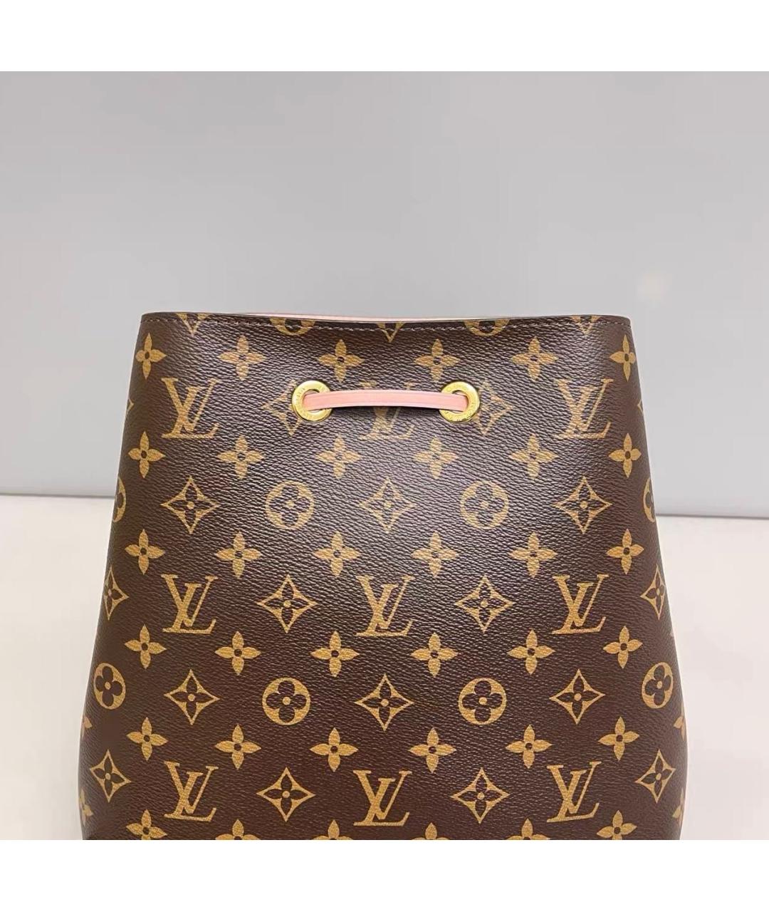 LOUIS VUITTON Розовая кожаная сумка тоут, фото 7