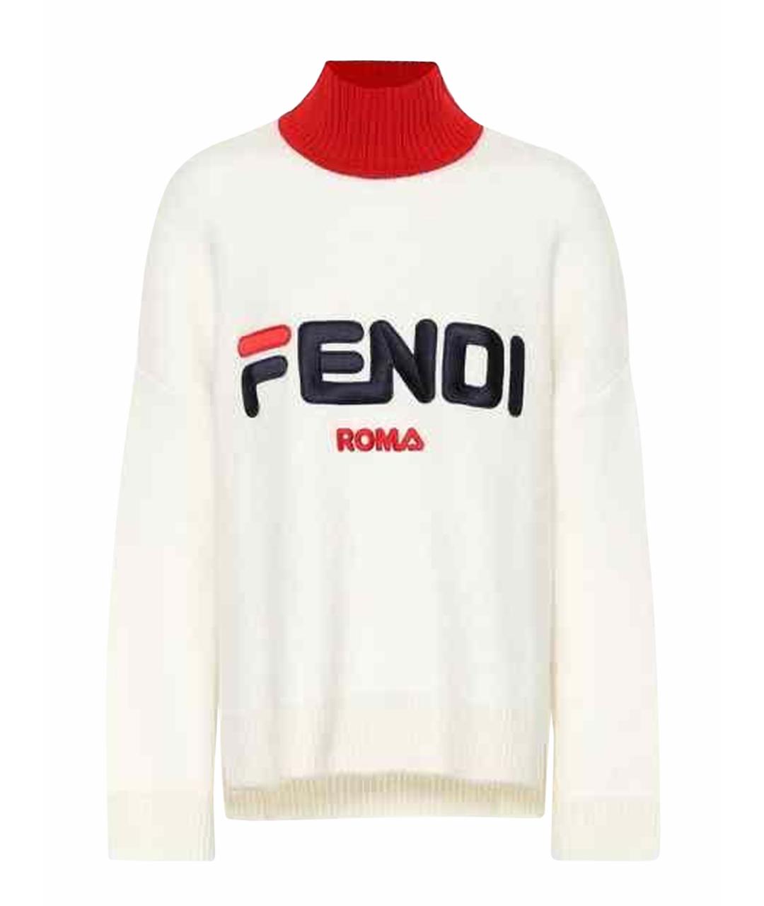 FENDI Белый полиамидовый джемпер / свитер, фото 1
